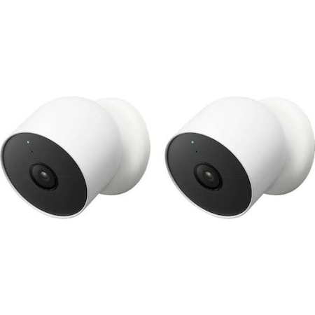 Google Nest Indoor / Outdoor Wireless Camera, White, 2PK GA01894-US